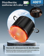 Cook N Home Olla antiadherente de 8 cuartos con tapa, ollas grandes para