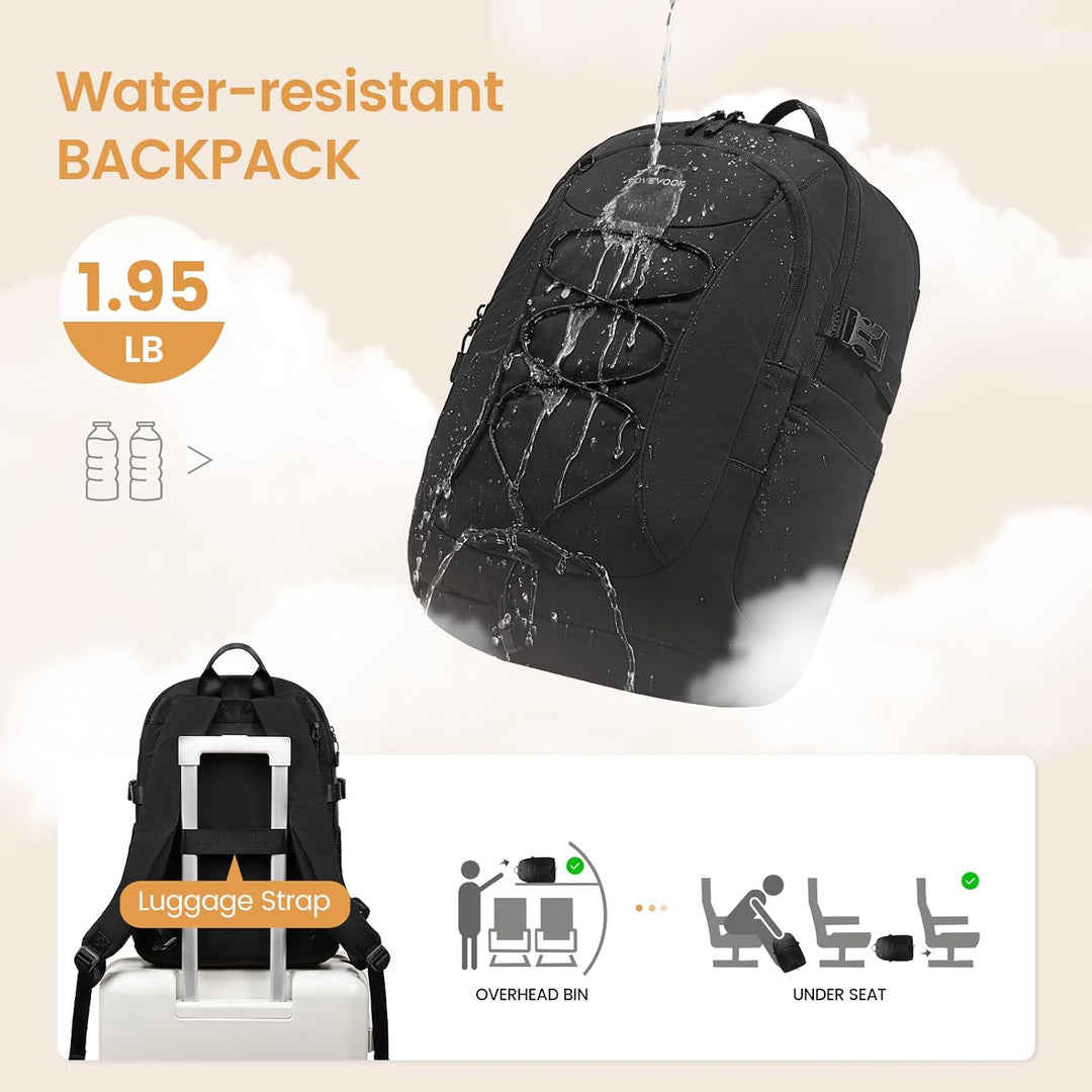 LOVEVOOK - Mochila para laptop acolchada para mujer, 18 pulg.