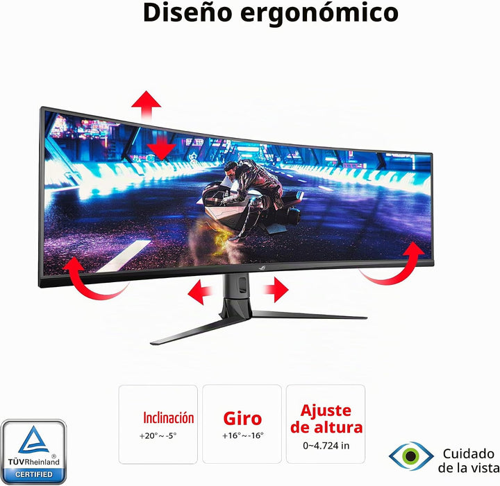 Asus ROG Strix XG49VQ - Monitor curvo FreeSync para juegos de 49 pu...
