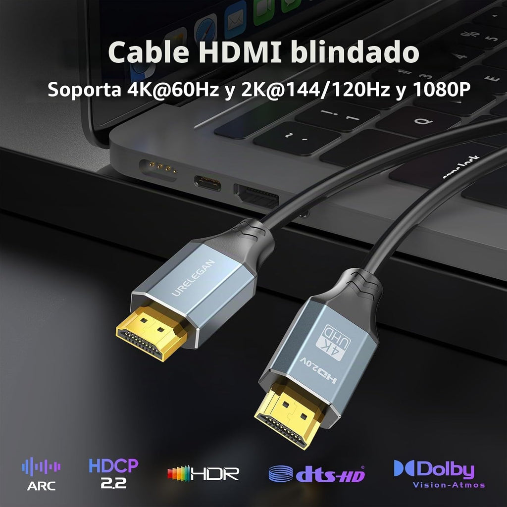 Paquete de 4 cables HDMI de 6 pies