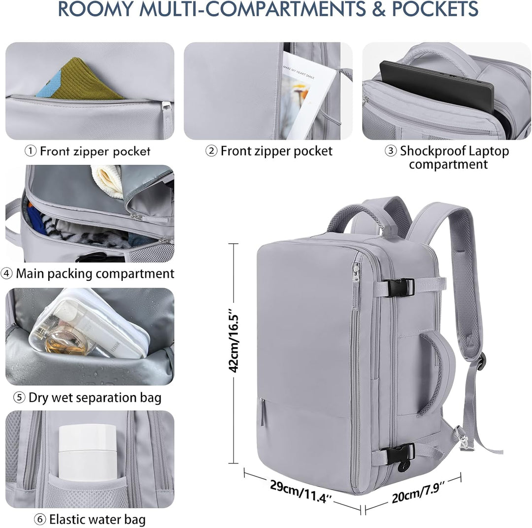 Mochila de cabina aprobada por aerolíneas Beraliy para hombres y mu...