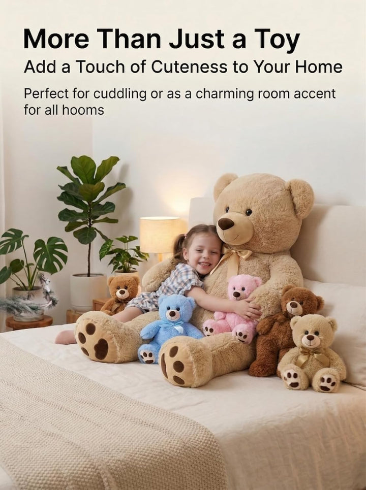 MaoGoLan 5 piezas de oso de peluche grande con 4 bebés, 41 pulgadas...