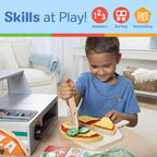 Melissa & Doug Top & Bake Wooden Pizza Counter Pretend Play Set