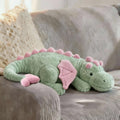 ARELUX Grande 36in Peluche de Dragón Adorable Dino Pterosaurio Suave Color Matcha Almohada Gigante Peluche Esponjoso con Alas Rosadas Acojinable para Amigos y Familia