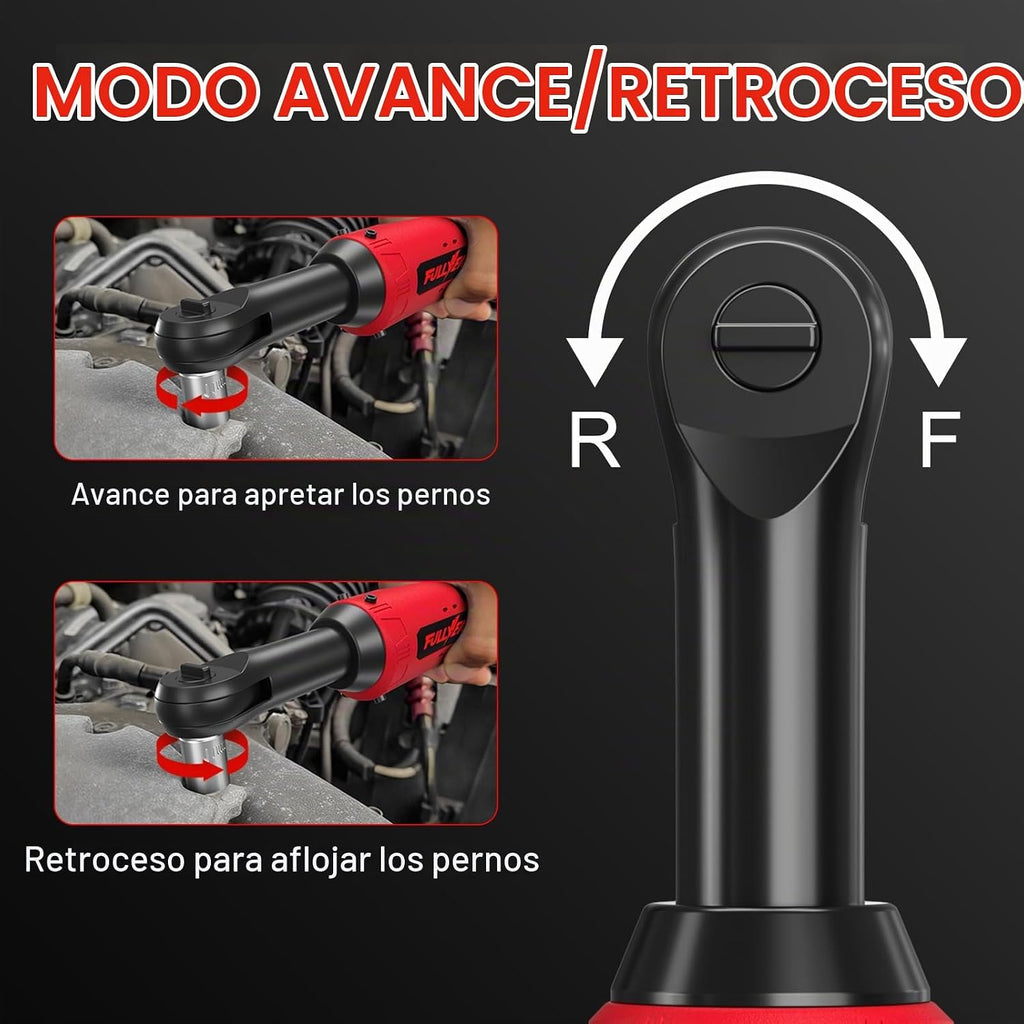 FULLYEA - Juego de llaves de trinquete eléctricas inalámbricas de 3/8