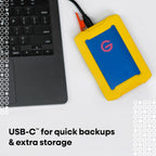 1TB G-Drive ArmorATD Resistente, Duradera Unidad Externa Portátil HDD, Hasta 130MB/s SDPHE1G-001T