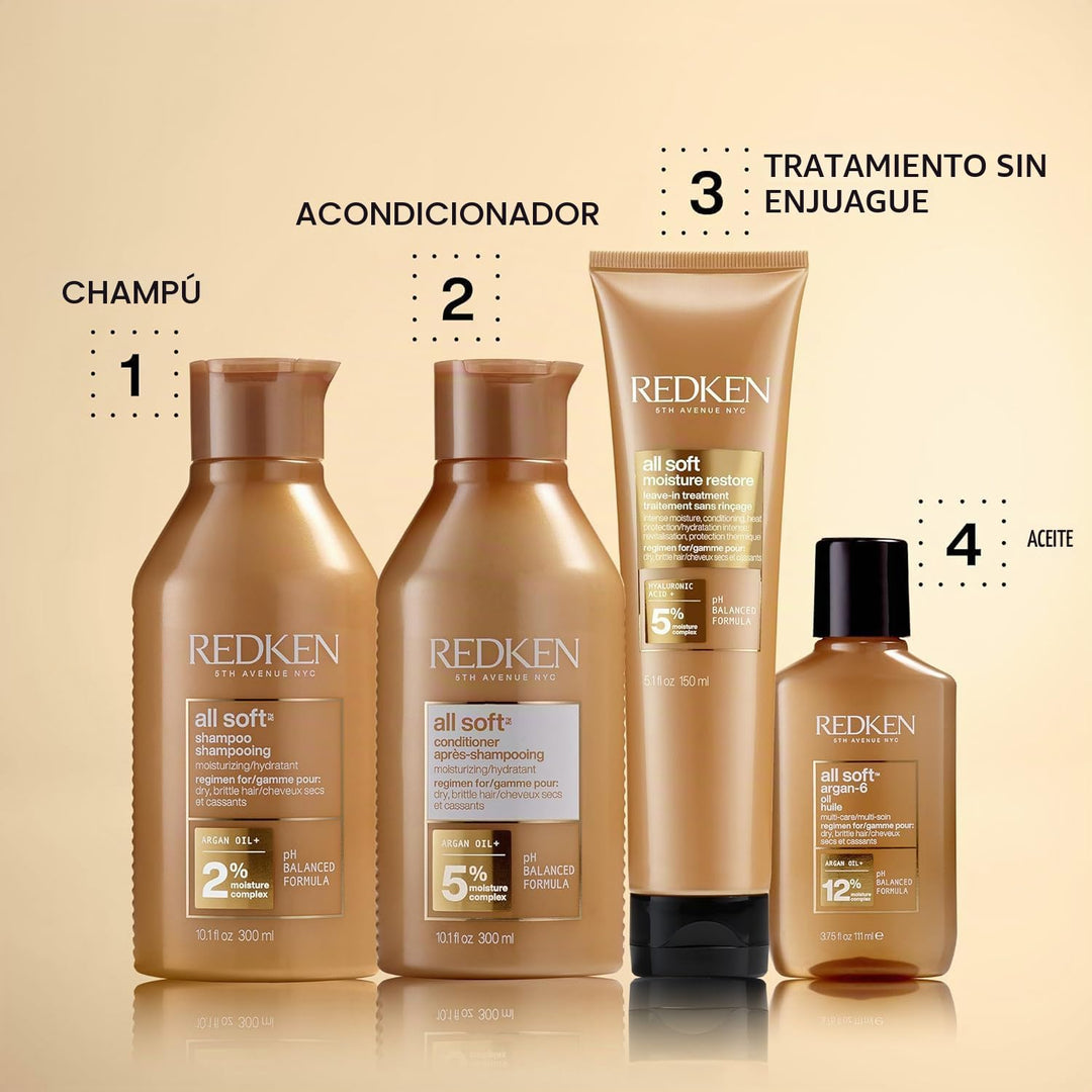 Set de champú y acondicionador Redken All Soft \u2013 para cabello...