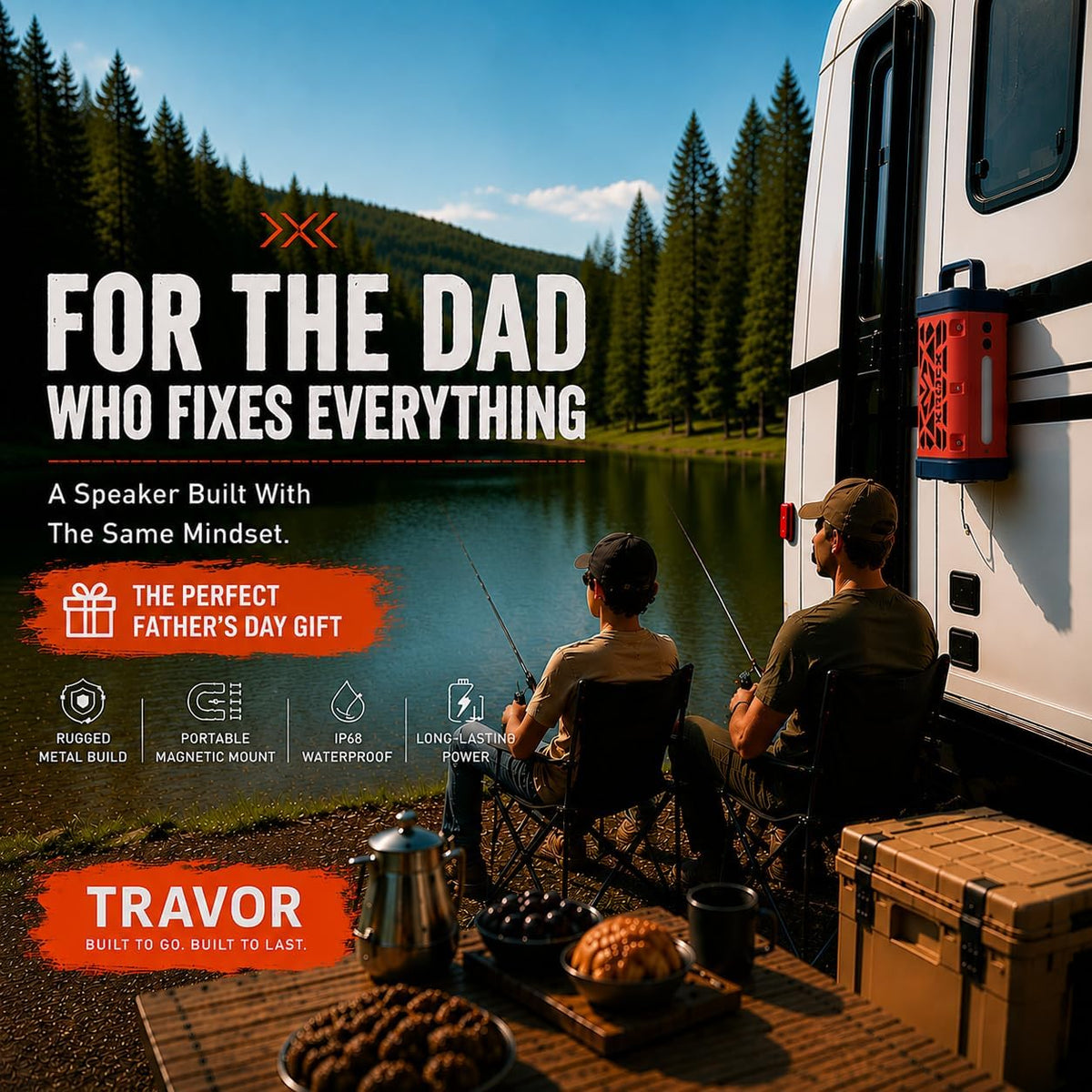 KROCX TRAVOR - Altavoz Bluetooth magnético, 45 W, resistente de alu...