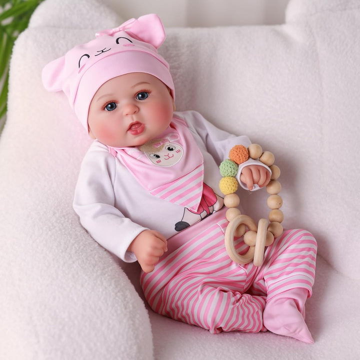 BABESIDE Drink and Wet Reborn Baby Dolls Girl - Muñeca de vinilo su...