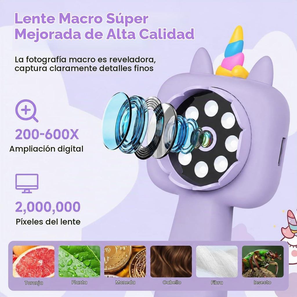 2,4" microscopio de los niños de la pantalla, microscopio