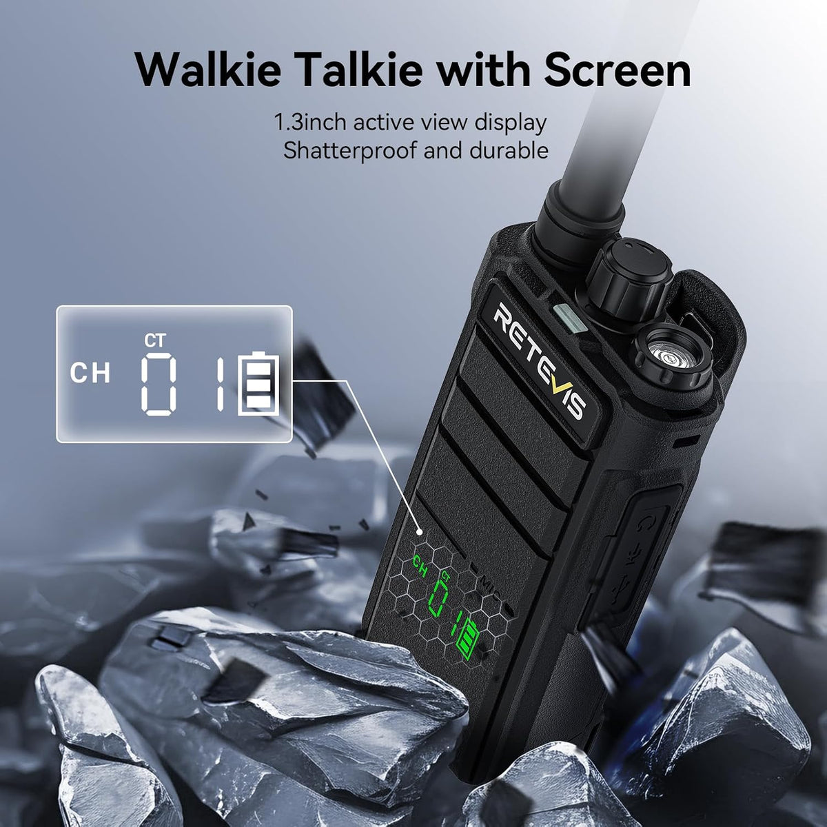 Retevis RB26H Walkie Talkie con auricular (paquete de 6) paquete con Walkie Talkie RB26H con micrófono (paquete de 4)