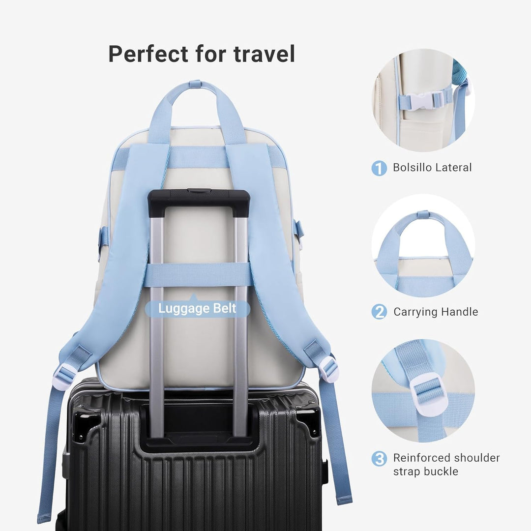 MOSISO Mochila para laptop para mujeres y hombres, mochila de compu...