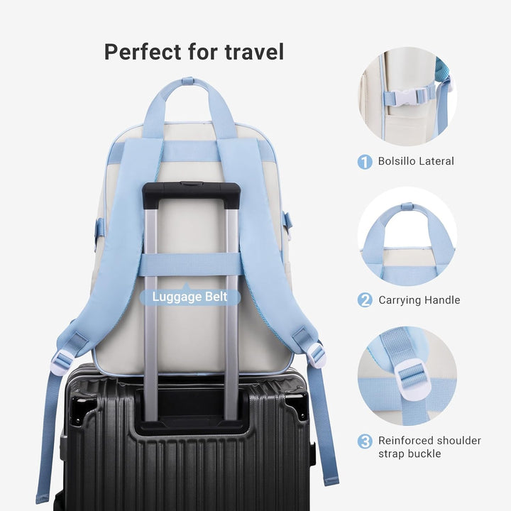 MOSISO Mochila para laptop para mujeres y hombres, mochila de compu...