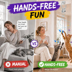 Juguetes interactivos para gatos de interior: varita de plumas de ave voladora automática, juguete de persecución, ejercicio, enriquecimiento y estimulación, USB recargable, duradero, seguro, juguete
