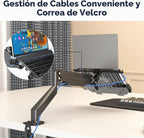 suptek Bandeja ajustable de montaje en brazo VESA para portátil de 13 a 18 pulgadas, Negro