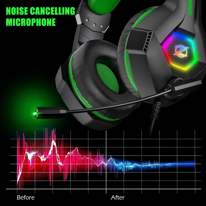 Ozeino Auriculares para juegos para PC, PS4, PS5, auriculares Xbox...