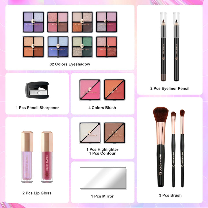 Color Nymph Kit de maquillaje para adolescentes, set de maquillaje...