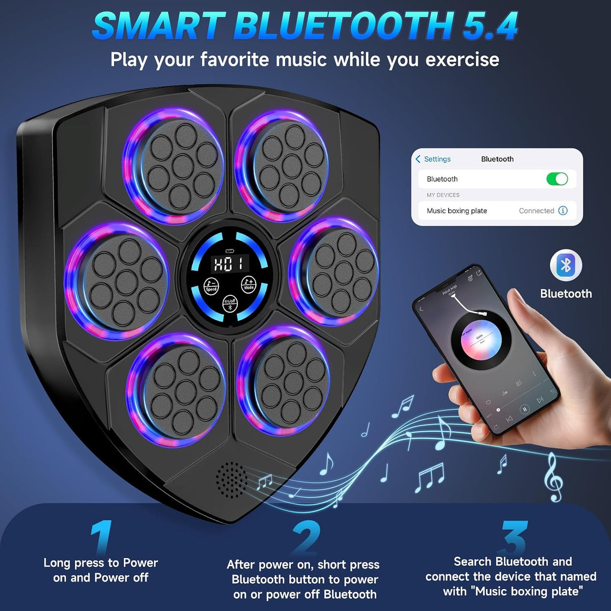 Máquina de boxeo de música para adultos, punzonadora montada en la pared