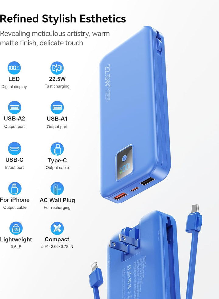 Cargador portátil, cargador de batería de carga rápida de 12000 mAh...