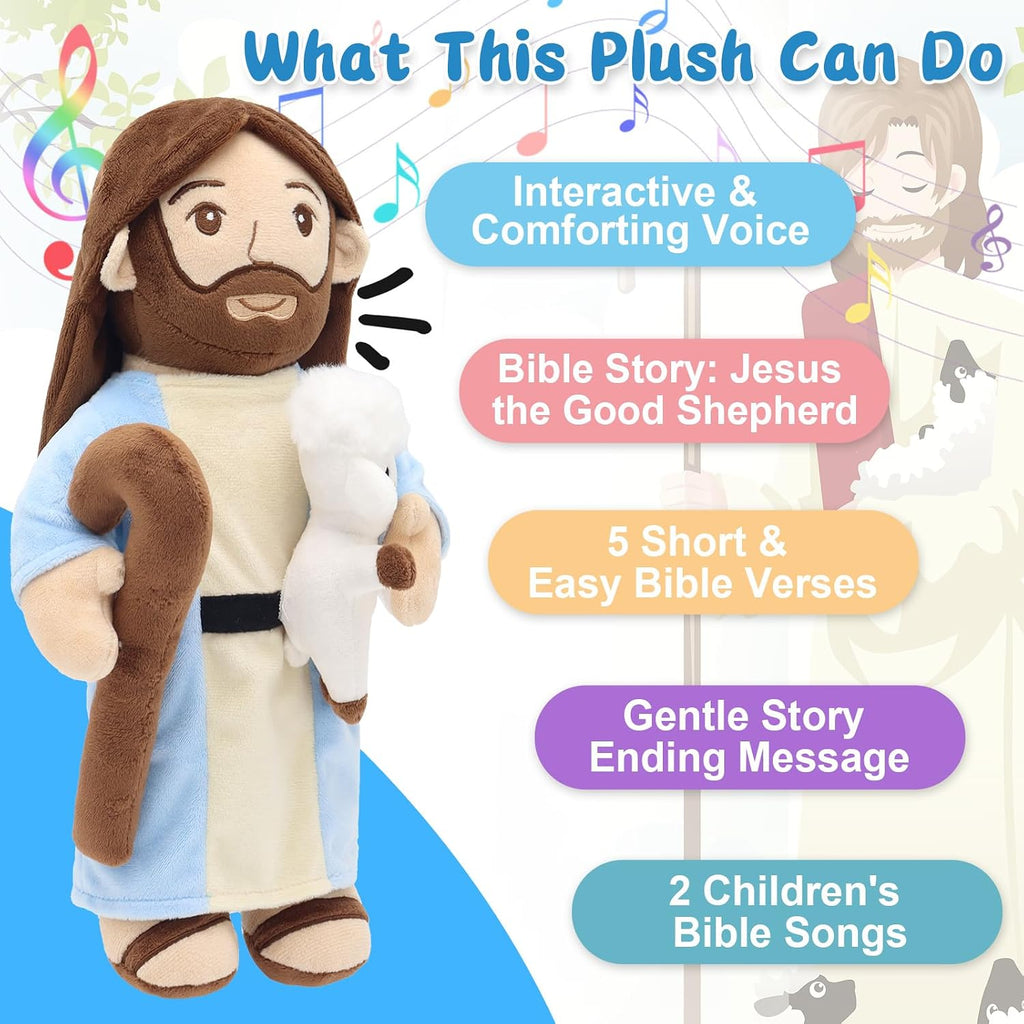 Muñeco de peluche Good Shepherd Jesus - Juguete de peluche de cordero que