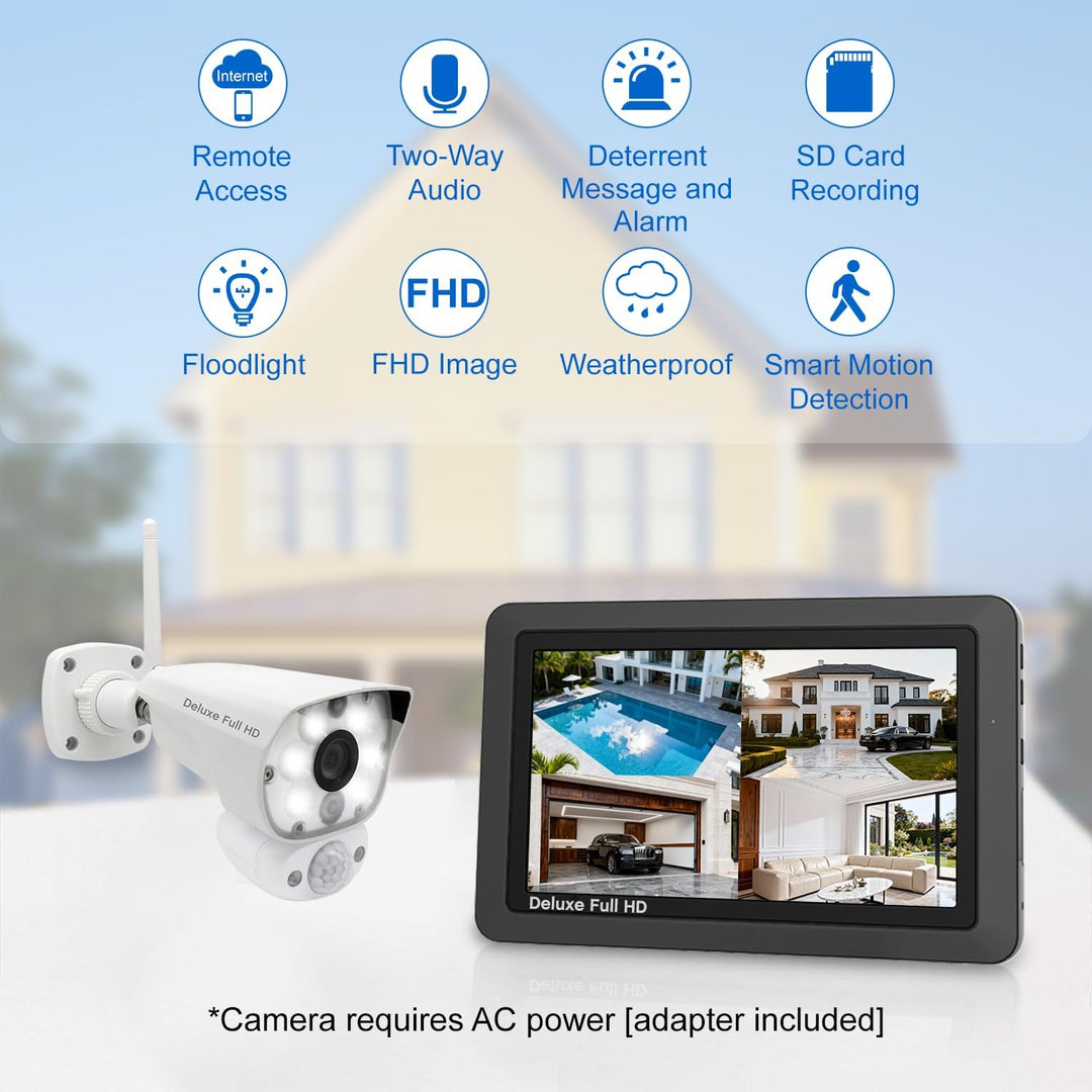 Cámara de seguridad CasaCam Deluxe, pantalla táctil de 7 pulgadas,...