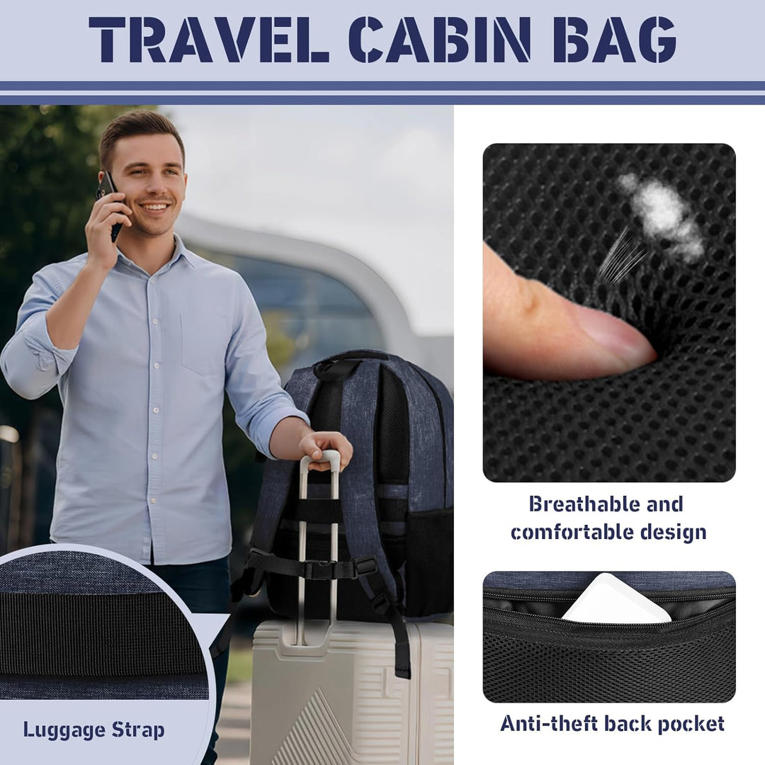 Bxiuna Mochila de viaje extra grande de 45L, bolsa expandible para...