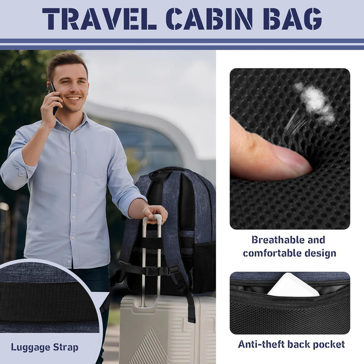 Bxiuna Mochila de viaje extra grande de 45L, bolsa expandible para...