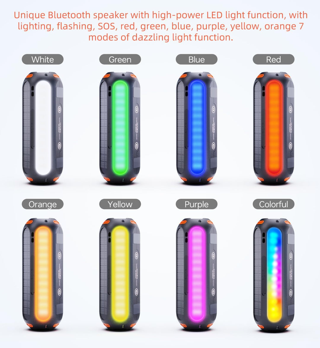 ABFOCE Altavoz de golf magnético Bluetooth con 7 luces intermitente...