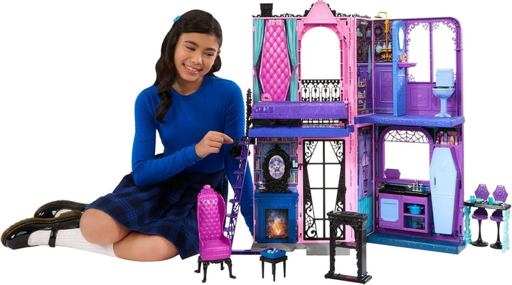 Monster High Boo-tique Hotel Casa de Muñecas, juego plegable con so...