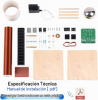 Kit de bricolaje de bobina Tesla, PEMENOL bola de plasma táctil, generador de arco de chispa para enseñanza de física, iluminación artificial de plasma de arco, modelo de experimento científico para
