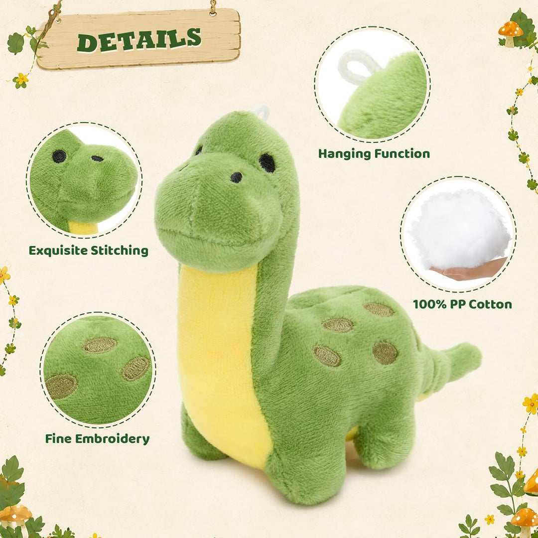 MorisMos Juego de animales de peluche de dinosaurio con huevos de p...