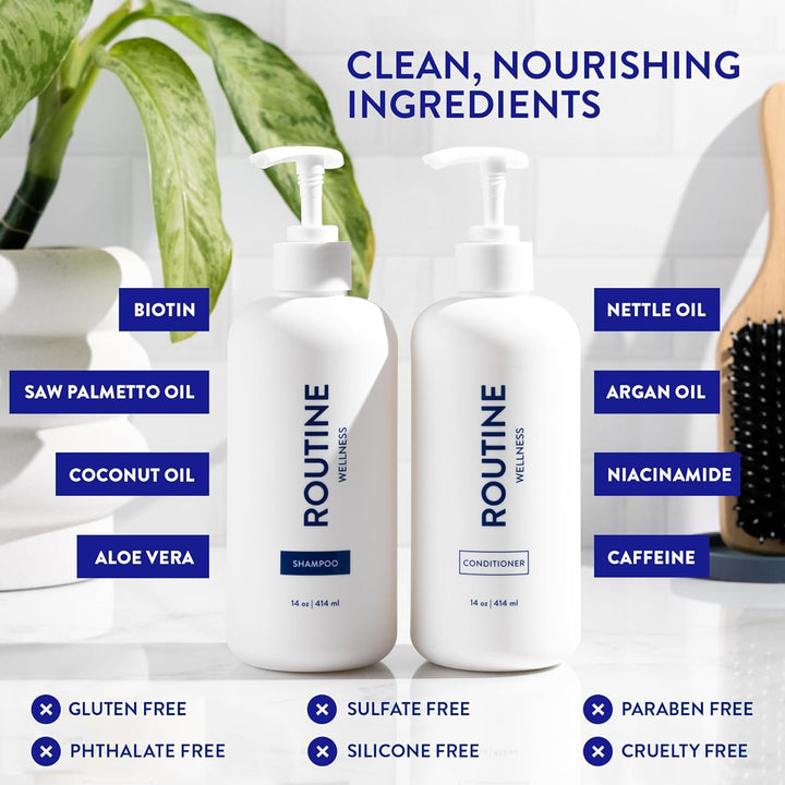 Routine Wellness Juego de champú y acondicionador voluminizador ant...
