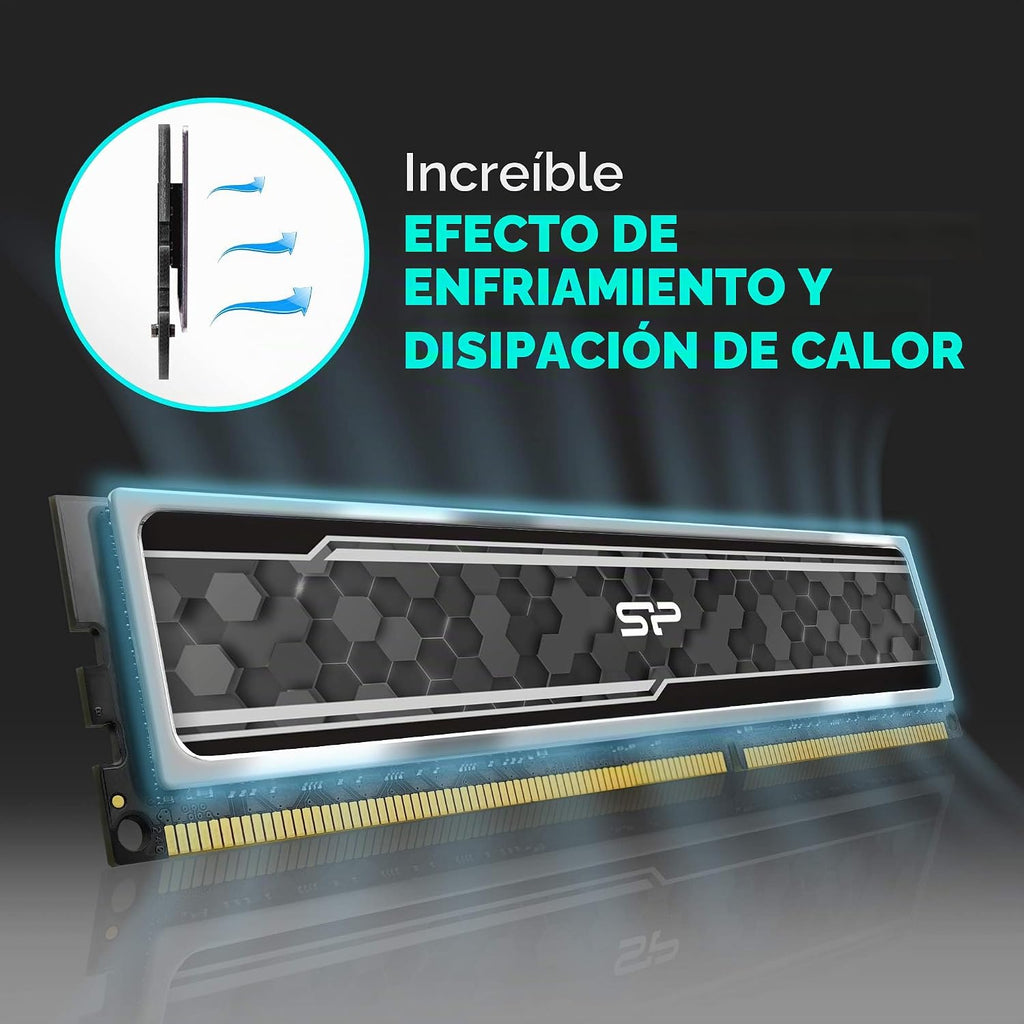Silicon Power Value Gaming DDR4 RAM 16GB (2x8GB) 3200MHz SP016GXLZU320BDAJ5, Camuflaje - gris