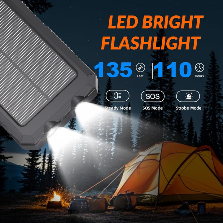 Cargador solar de batería de 20,000 mAh, cargador de teléfono portá...