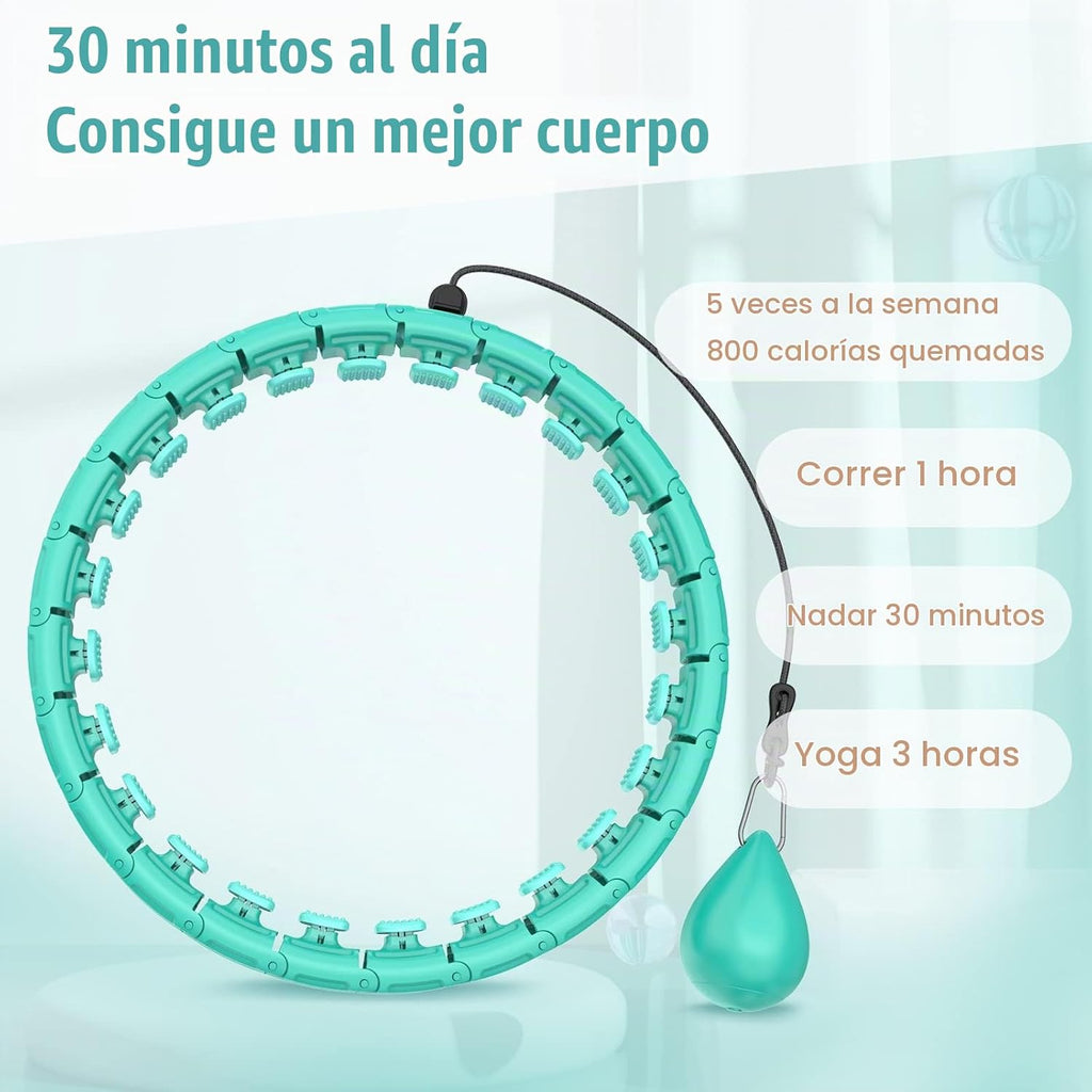 OurStarry - Aro de Ejercicio con Peso de 34 Nudos de Tamaño Grande, Anillo Inteligente de Cintura para Pérdida de Peso en Adultos