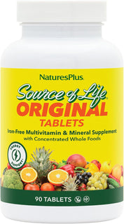 NaturesPlus Source of Life - Sin hierro - 90 tabletas - Suplemento...