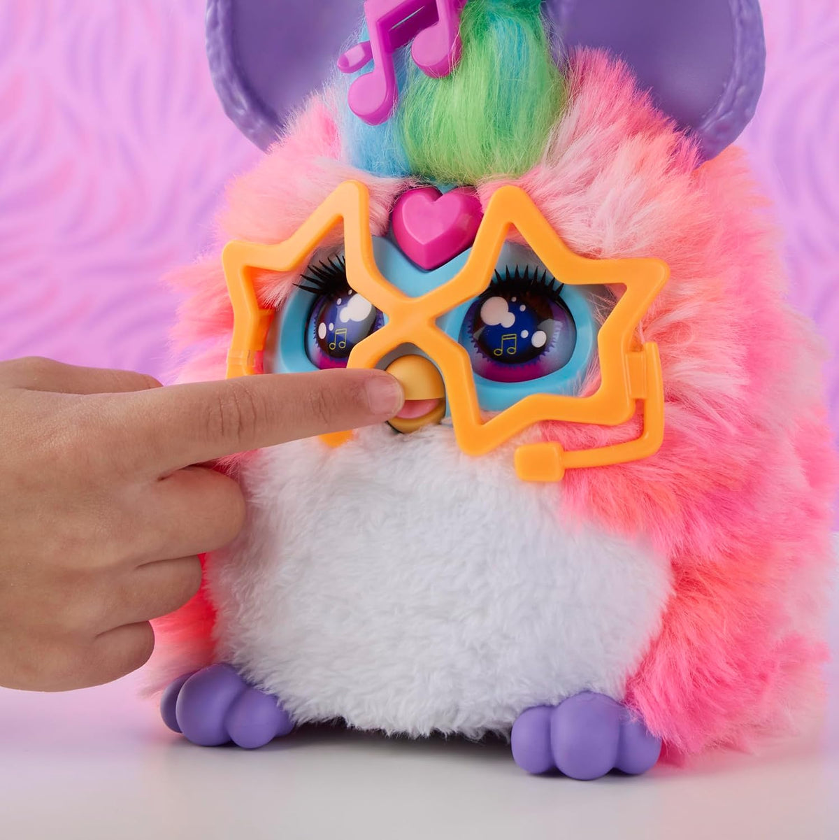 Furby Vibes Rose Berry - Juguete electrónico interactivo de peluche para niñas y niños de 6 años en adelante (exclusivo de Amazon)