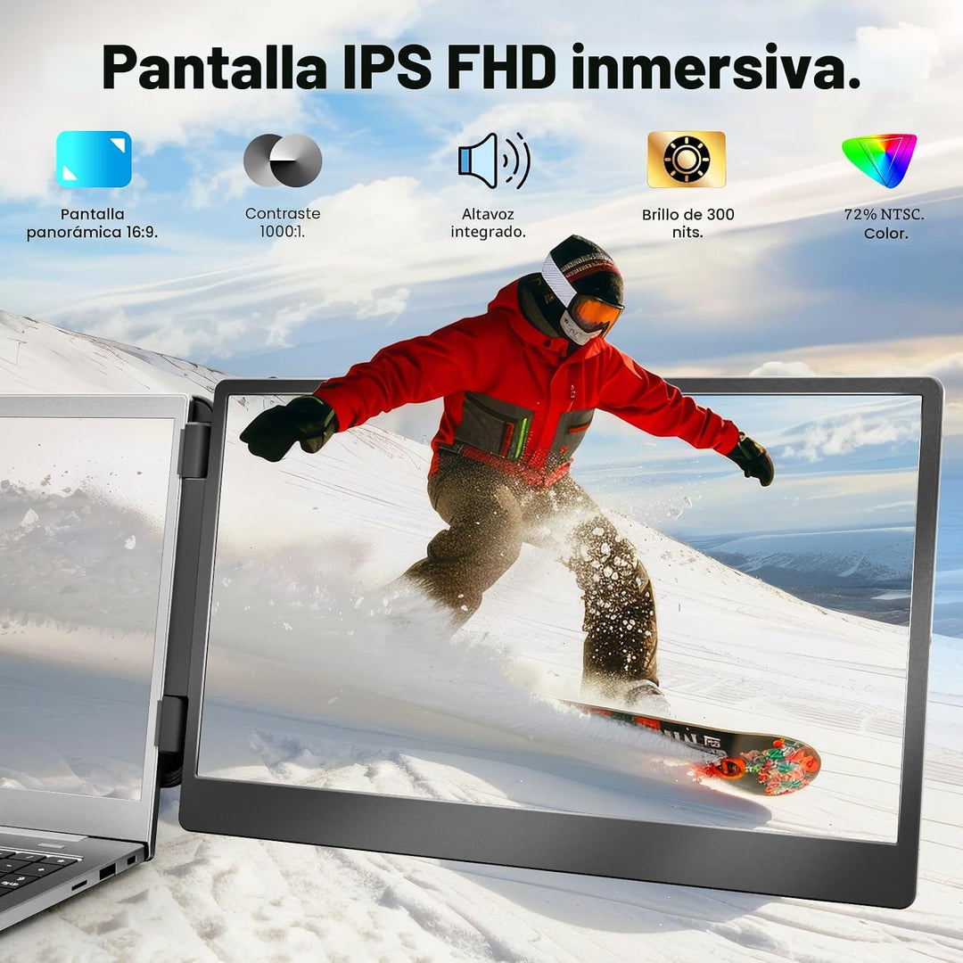 KEFEYA Extensor de pantalla para laptop, monitor triple portátil de...