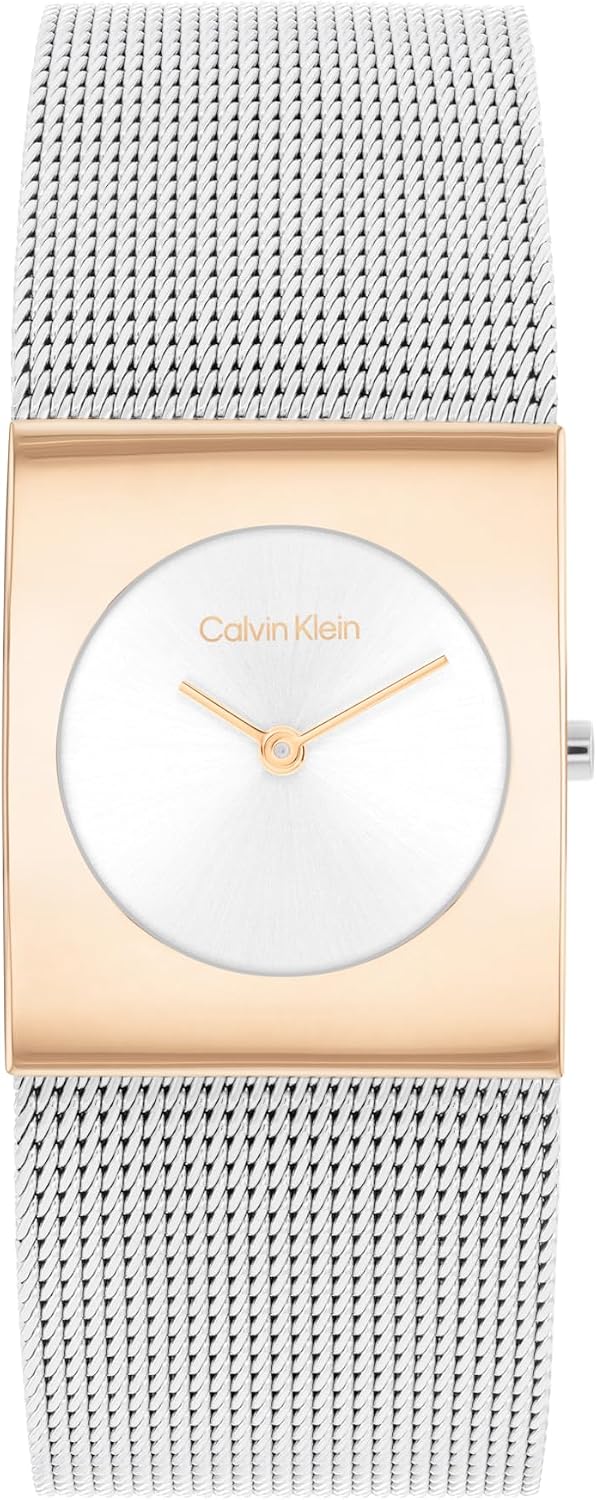 Calvin Klein Mujer CK Pulse - Reloj de 26 mm 2H Quartz - Brazalete de acero inoxidable con malla - Resistencia al agua 30 metros - Estilo minimalista – Moda premium - Regalo para ella
