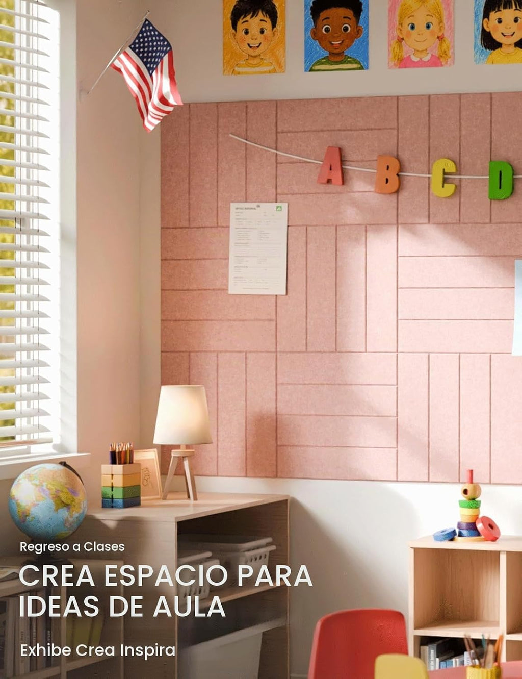 Tablero de anuncios de fieltro y tablero de corcho alternativo 48