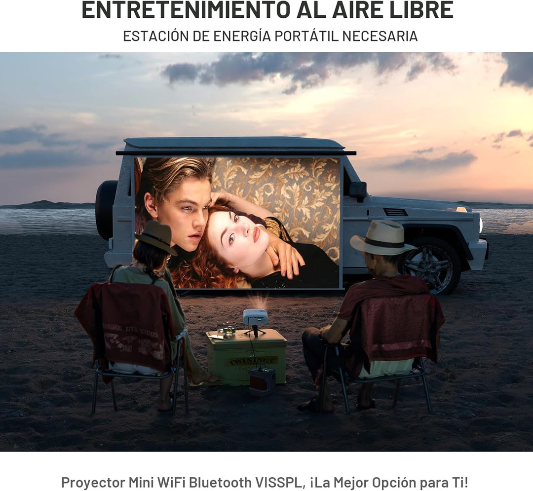 Mini proyector con WiFi y Bluetooth, proyector VISSPL Full HD 1080P...