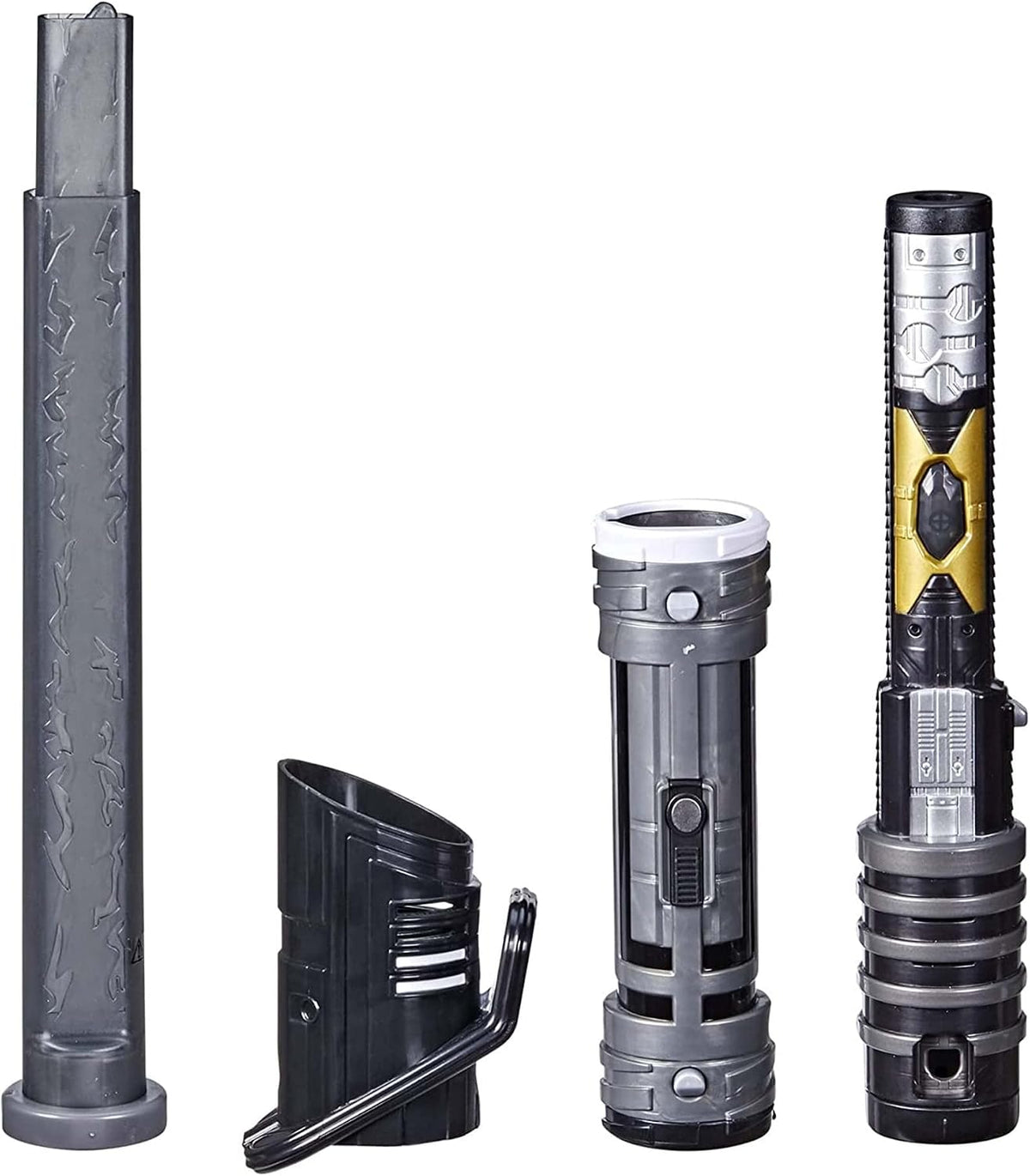 STAR WARS Sable de luz Forge Darksaber electrónico extensible, sable de luz negro juguete, juguete de rol personalizable para niños de 4 años en adelante (exclusivo de Amazon)