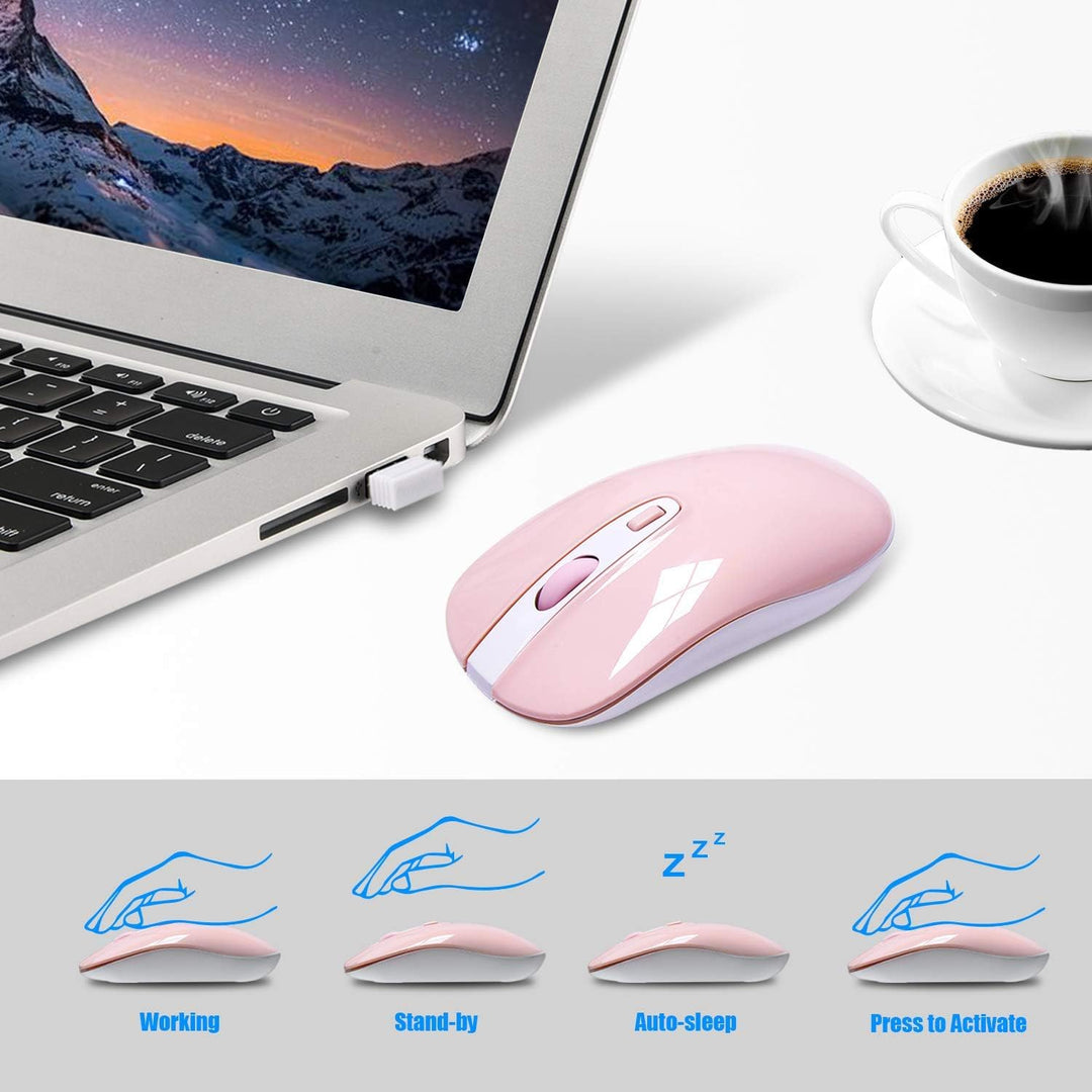 Cimetech - Juego de teclado y mouse inalámbricos compacto de tamaño...