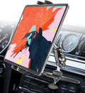Soporte de coche para iPad con ranura para CD – Brazo de metal duradero, soporte ajustable de movimiento completo para tablet, coche, camión, SUV, soporte resistente para reproductor de CD