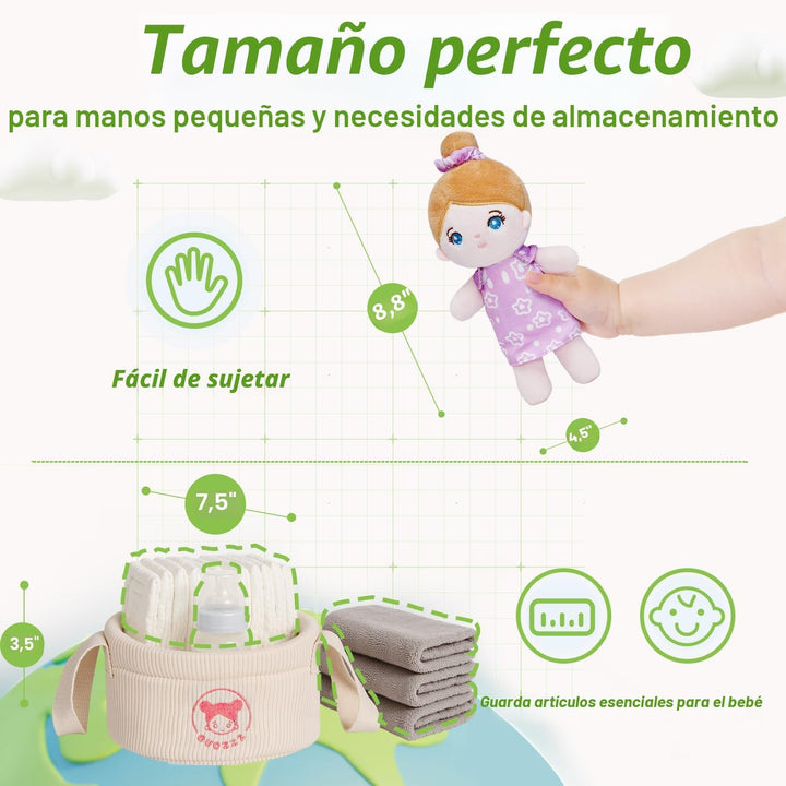 OUOZZZ Muñecas suaves para bebé, juego de 5 muñecas multiculturales...
