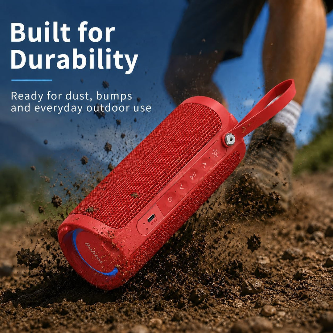 Bobtot Altavoz Bluetooth portátil, altavoz impermeable IPX6 con gra...
