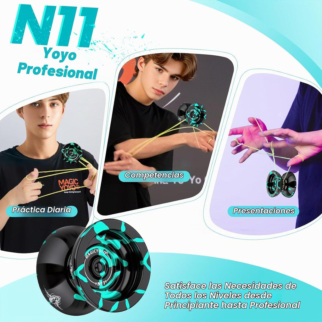MAGICYOYO N11 Yoyo Yoyo de metal profesional sin respuesta para avanzado