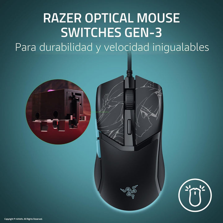 Ratón Razer Cobra con cable para juegos: 58g ultra ligero - Interru...