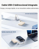 Baseus Cargador portátil compacto de 20000 mAh de 45 W, banco de en...