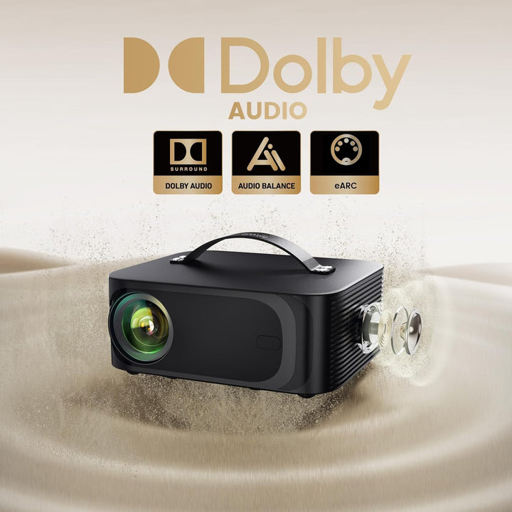 Projector-4K with WiFi and Bluetooth: [50W DoIby\/AI Auto Focus\/Bu...